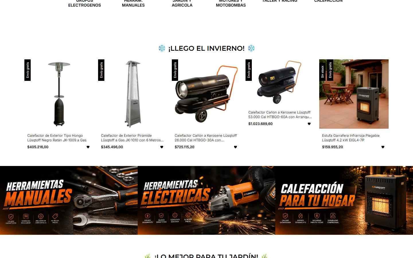 Sección interior del sitio de Lusqtoff Tigre