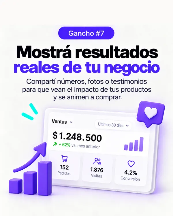 Gancho 7: Mostrá resultados reales de tu negocio, ejemplo con velas aromáticas